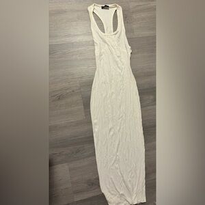 Naked Wardrobe ribbed dress in white. Worn once.